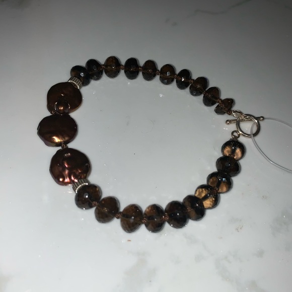 Mahogany Tone Mala Beaded Bracelet - Picture 7 of 8
